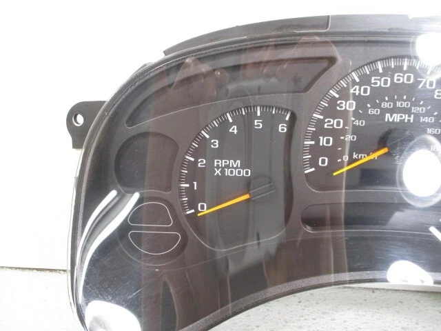 Chevy Silverado 1500 2003-2005 velocímetro cúmulo de cabeza 137 k millas OEM LKQ Foto 2 de 4
