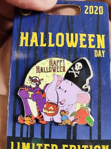 Disney Parks Halloween Pin 2020 Winnie Puuh Tigger Heffalump Selten L/E - Bild 2 von 3