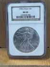 1996 American Silver Eagle MS69 NGC Brown Label