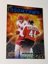 2025-26 Upper Deck Series 2 Boomtown Speckle BT-6 Nicolas Deslauriers Flyers