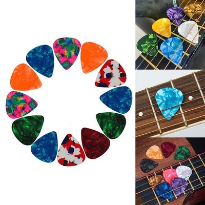 12PCS Guitar Picks Plectrum Celluloid Acoustic Electric Guitar Bass Accessories