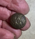 Very early Infantry "I" uniform coat size button-Found Fort Fillmore, New Mexico