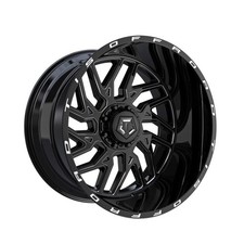 20x10 Tis 544bm Gloss Black Milled Wheel 6x1356x5.5 -25mm