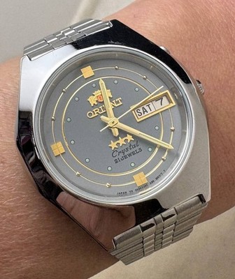 Orient Crystal Three Star Automatik Laufuhr Herren Armbanduhr Analoganzeige