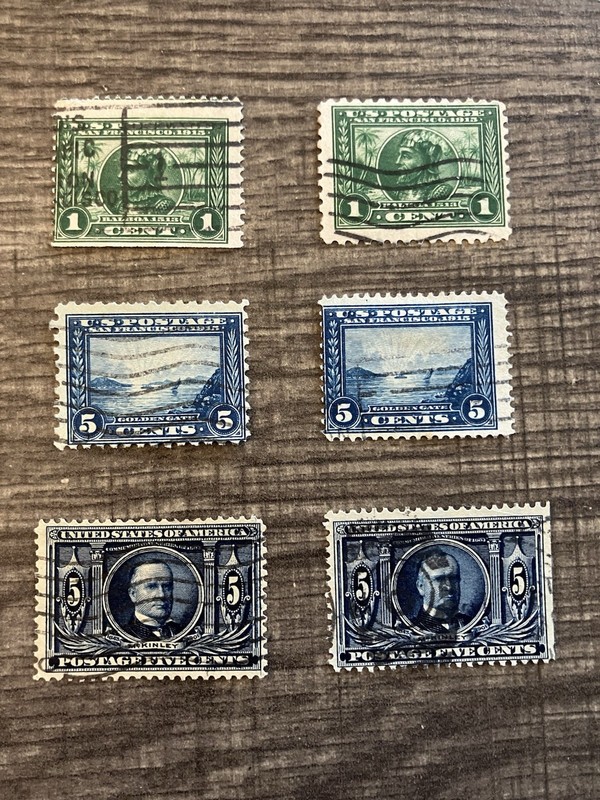 U.S. Lot Of 6 - No Thins / Off  Center But Nice - Good History !!