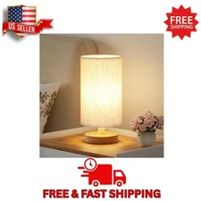 Small Table Lamp for Bedroom - Inline Control, Bedside Lamp with 3000K A15 LED B