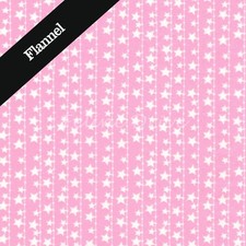 Feline Drive Fabric FLANNEL Cuddly Kittens Stars Pink - Sold by the Yard