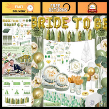 Sage Green Bridal Shower Decorations 310 Pcs - Bachelorette Party Favors, "BRIDE
