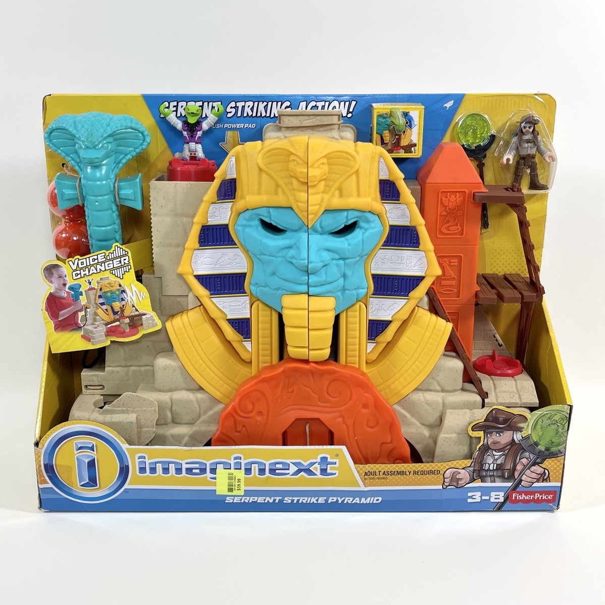 Mattel DRM07 Imaginext Serpent Strike Pyramid Game Set for sale