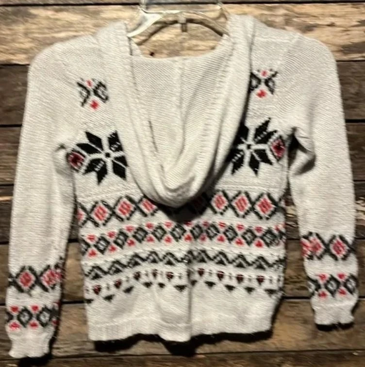Suéter suave Fair Isle con capucha lentejuelas brillantes talla 7 para niñas JUSTICIA Foto 3 de 4