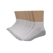 Hanes Men's Double Tough Durability Ankle Socks, Big Tall, 12-Pack, Size 12-14