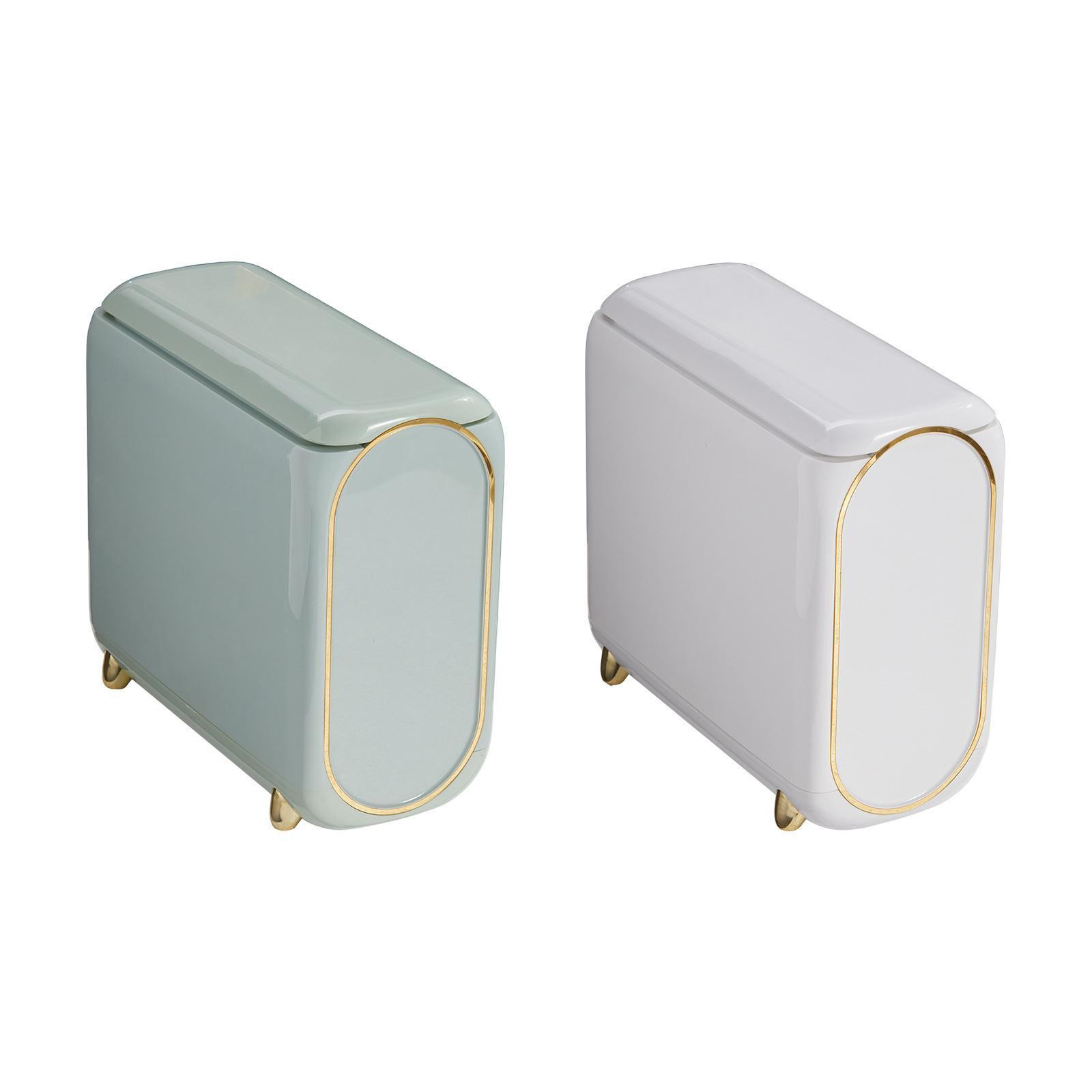 Trash Can Nonslip Pressing Type Garbage Basket for Office Kitchen Bathroom-image