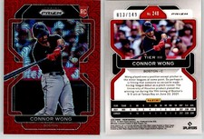 Connor Wong 2022 Prizm Red Mojo #248 /149 Red Sox RC Rookie EX