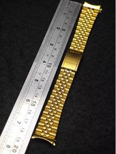 Vintage Seiko GOLD TONE Jubilee Style Bracelet 20mm Curve End New old stock