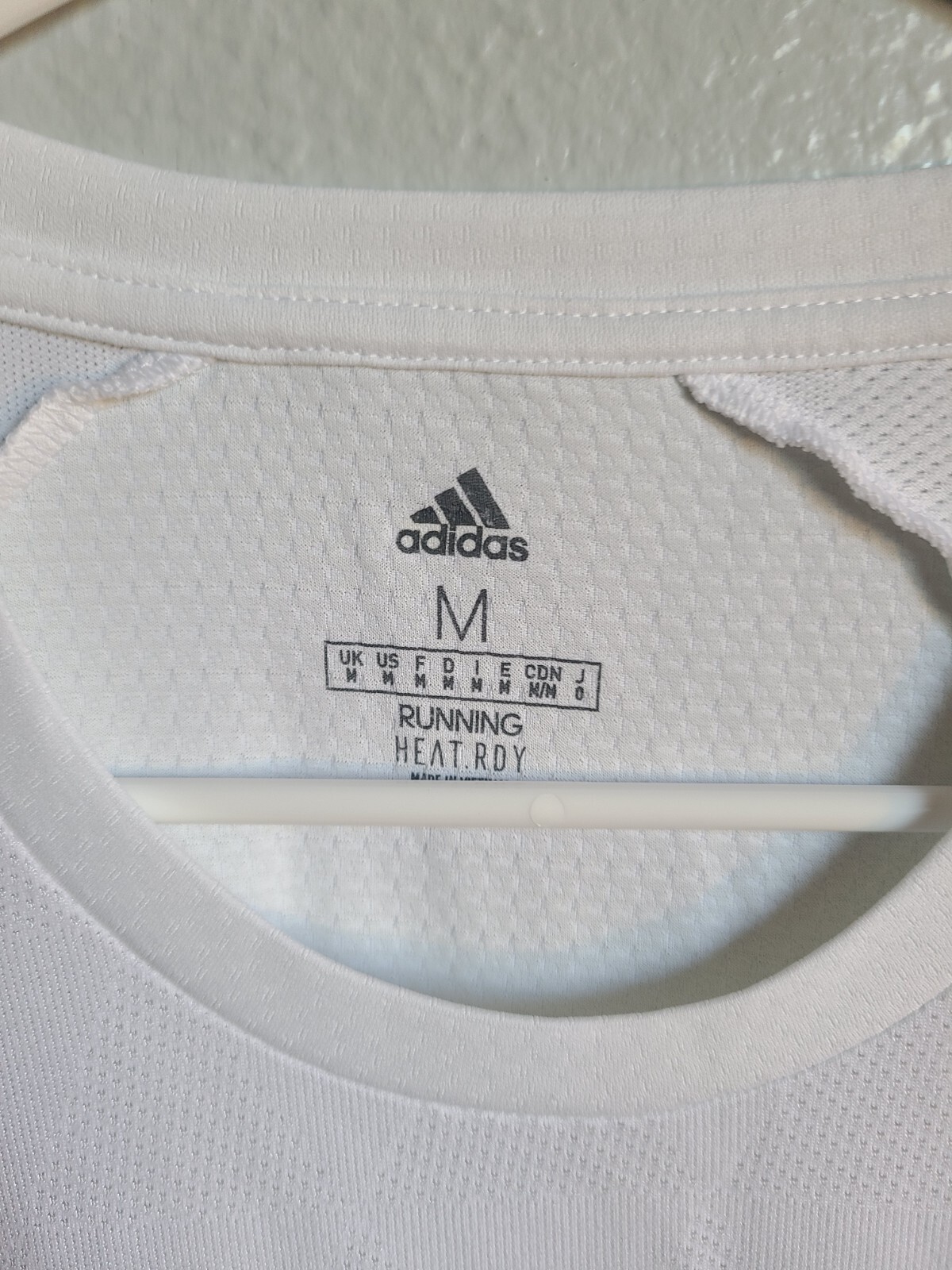 Adidas men's white athletic shirt, heat.rdy size medium eBay