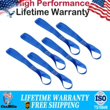 6Pc Soft Loop Tie Down Straps Heavy Duty Ratchet Towing Cargo ATV UTV Motorcycle
