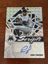 2022 Panini Mosaic Baseball Scripts Enoli Paredes Autograph #SC-EP
