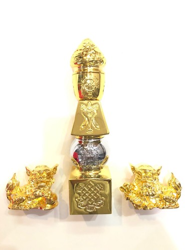 2025 Feng Shui Five 5 Element Pagoda with Fu Dogs - 第 1/1 張圖片