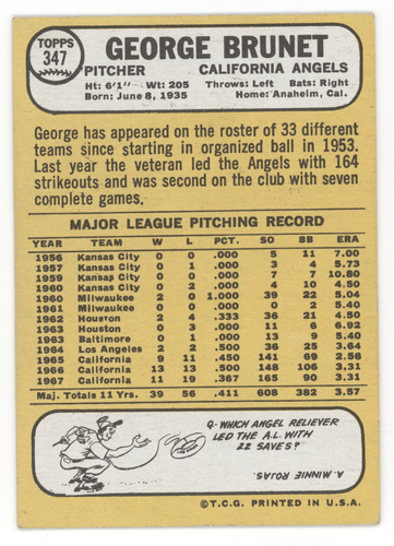 Set builders: 1968 Topps 300-399 VG/EX & better, FREE shipping - Picture 145 of 323