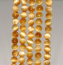 6MM GOLDEN TIGER EYE GEMSTONE GRADE AAA YELLOW ROUND 6MM LOOSE BEADS 15inch