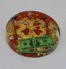 AMULETO TREBOL ATRAE DINERO Y BUENA SUERTE INSTRUCCIONES INCLUIDOS !