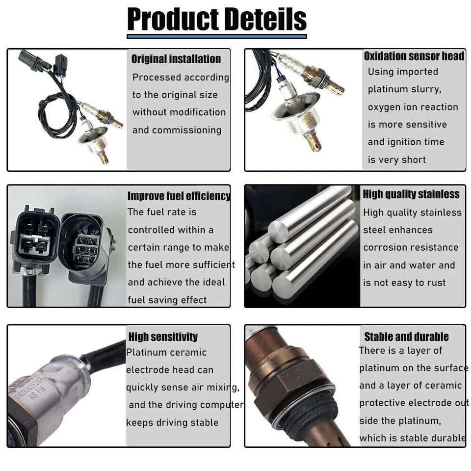 2Pcs Upstream/Downstream Oxygen O2 Sensor For 2009-2015 Hyundai Sonata 2.4L - Image 4 of 4