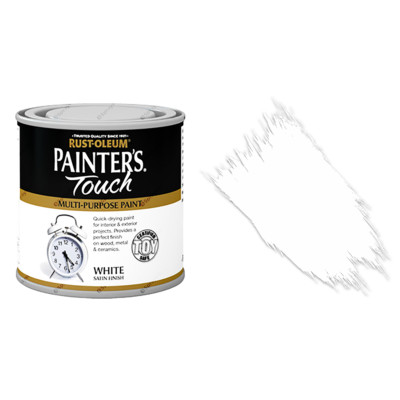 Rust-Oleum Painters Touch Multi-Oberflächenfarbe weiß seidenmatt 250ml spielzeugsicher!