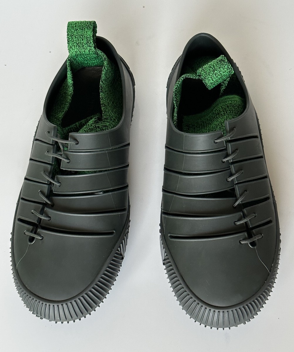Bottega Veneta Tech Knit Rubber Green Climber Sneakers 8 US  display picture 2
