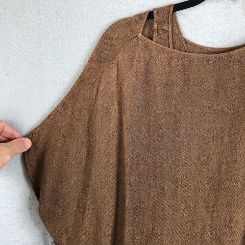 Lagenlook Maxi Womens Large Brown Wide Weave Boho Artsy Ethic Beach Airy - Picture 22 of 24