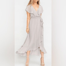 Show me your MuMu Jess Ruffle Midi dress size XL. NWT