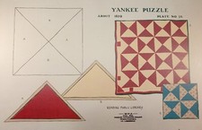 WPA Museum Project Pennsylvania YANKEE PUZZLE Quilt Color Plate No. 30 Art Print