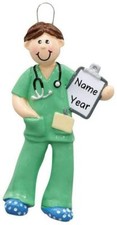 Personalized " NURSE MAN" Christmas Hanging Tree Ornament HOLIDAY GIFT