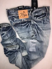 PRPS Windsor Artisan Denim Slim Fit Distressed Jeans Size W34 L32 $199
