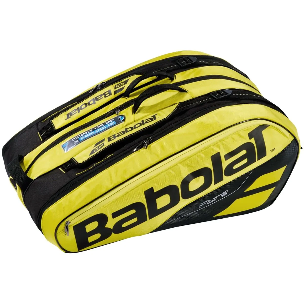 NEW* Babolat Pure Aero 12-Pack Yellow Black Tennis Racquet Bag Backpack  Straps