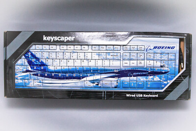 Rare Keyscaper Boeing Dreamliner 787 Wired (USB) PC Keyboard | Boeing Store Used