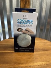 Cooling Weighted Sleep Mask MSRP 28 Soothing Calming Travel 1/2 Pound Grey New
