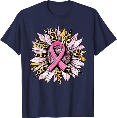 Breast Cancer Awareness Sunflower Pink Warrior  Unisex T-Shirt