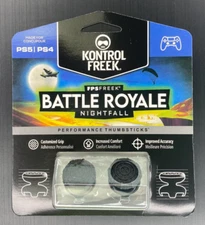 KontrolFreek Black BATTLE ROYALE NIGHTFALL Thumbsticks for PS5 PS4 Analog Caps