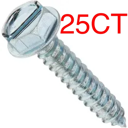 Sheet Metal Screws~ Self Tapping~Stainless Steel 8-18~ EXTERNAL HEX SLOTTED~25CT