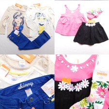 Gymboree Girls Spring 7 Pc Clothes Lot Size 4 Tops Jeans Skirt Outfits Set NWT