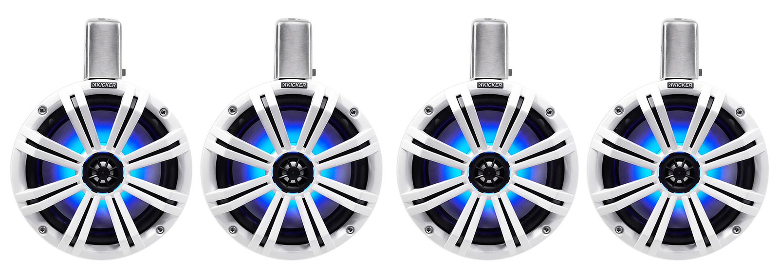 4 KICKER 45KMTC8W - 8 башенных динамиков для морского вейкбординга мощностью 1200 Вт со светодиодами KMTC8 207790₽