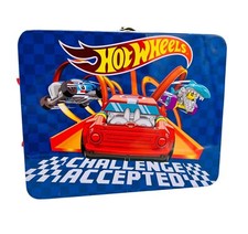 Hot Wheels 15 Car Storage Tin Carry Case for Kids Toy Car - Broken Handle READ