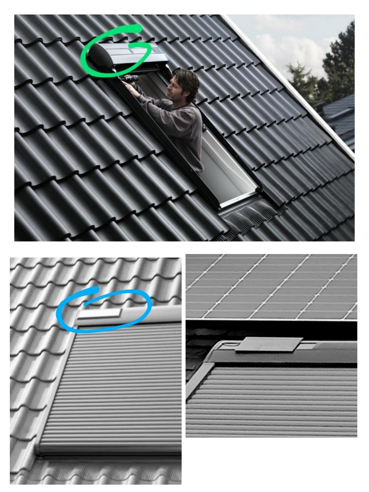 Cellule solaire photovoltaïque universelle volet roulant Velux 16V 24V SSL