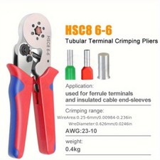0.25-6mm² Ratchet Bootlace Ferrule Crimper Crimping Crimp Tool Plier Wire End UK