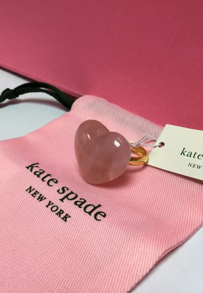 Новый с Ярлыками Kate Spade Нью-Йорк открытый сердце камень коктейльное кольцо размер 8 новый - Изображение 3 из 4