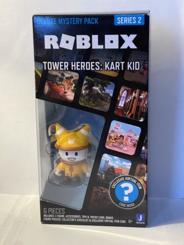  Roblox Action Collection - Tower Heroes: Kart Kid Deluxe  Mystery Figure Pack + Two Mystery Figure Bundle [Includes 3 Exclusive  Virtual Items] : Toys & Games