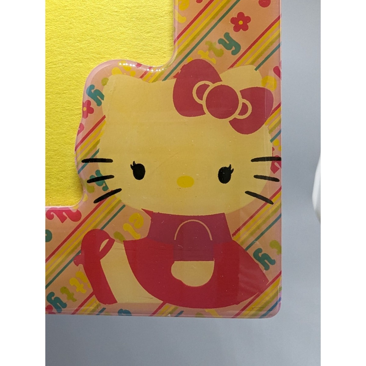 Vintage Sanrio Hello Kitty Picture Frame Colorful Stripes Design