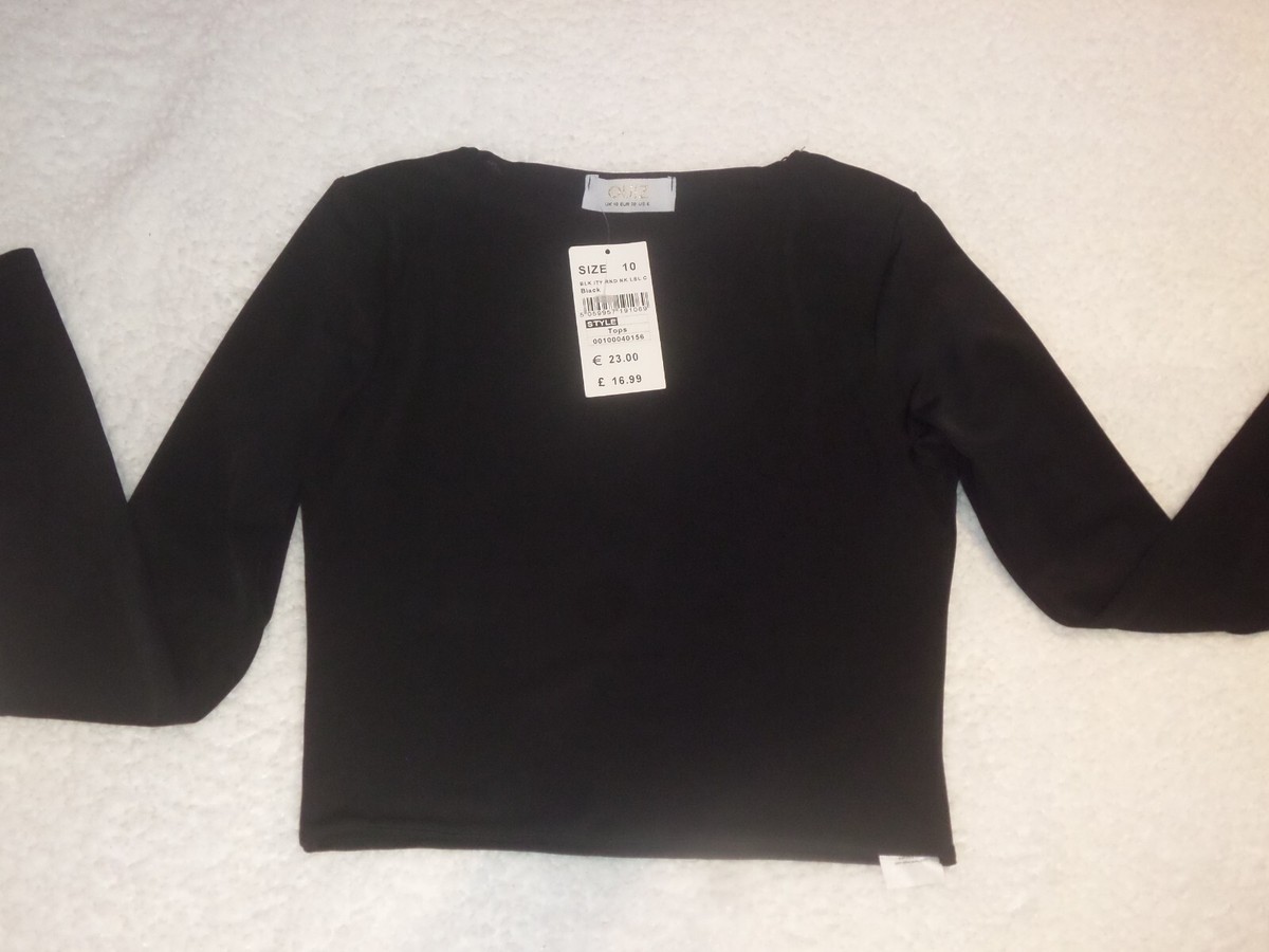 Haut Noir Sans Manches Quiz - Taille UK 10 (Femme) - Neuf Sans étiquettes - Polyester