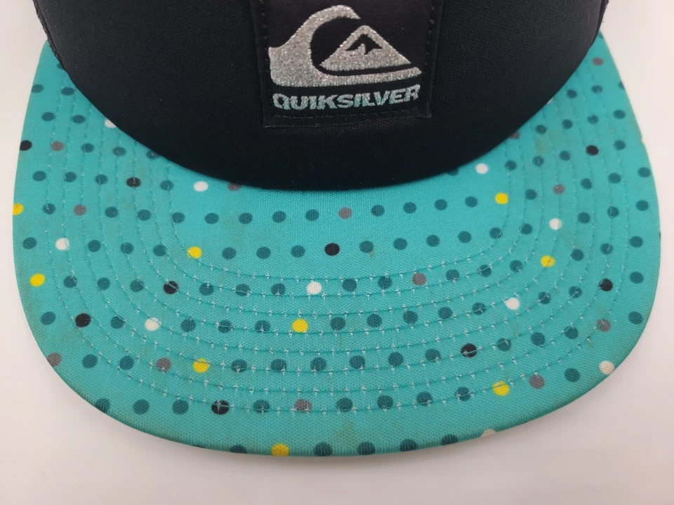 Mujeres Quiksilver Malla Camionero Snapback Gorra Surf Patín Béisbol Negro Azul Foto 3 de 4