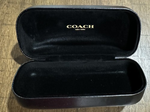 Coach New York Black Hardshell Sunglasses Clamshell Eye Glass Case in EUC! - Picture 2 of 6